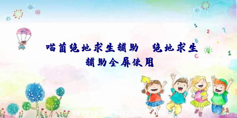 「喵菌绝地求生辅助」|绝地求生辅助全屏使用